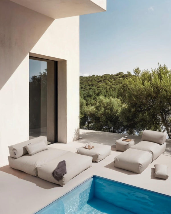 #farbe_beige $ Pouf large | Beige