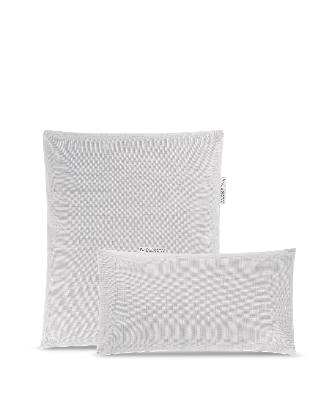 Badesofa Rückenkissen Größe Small und Fusskissen in Cloud Hellgrau 